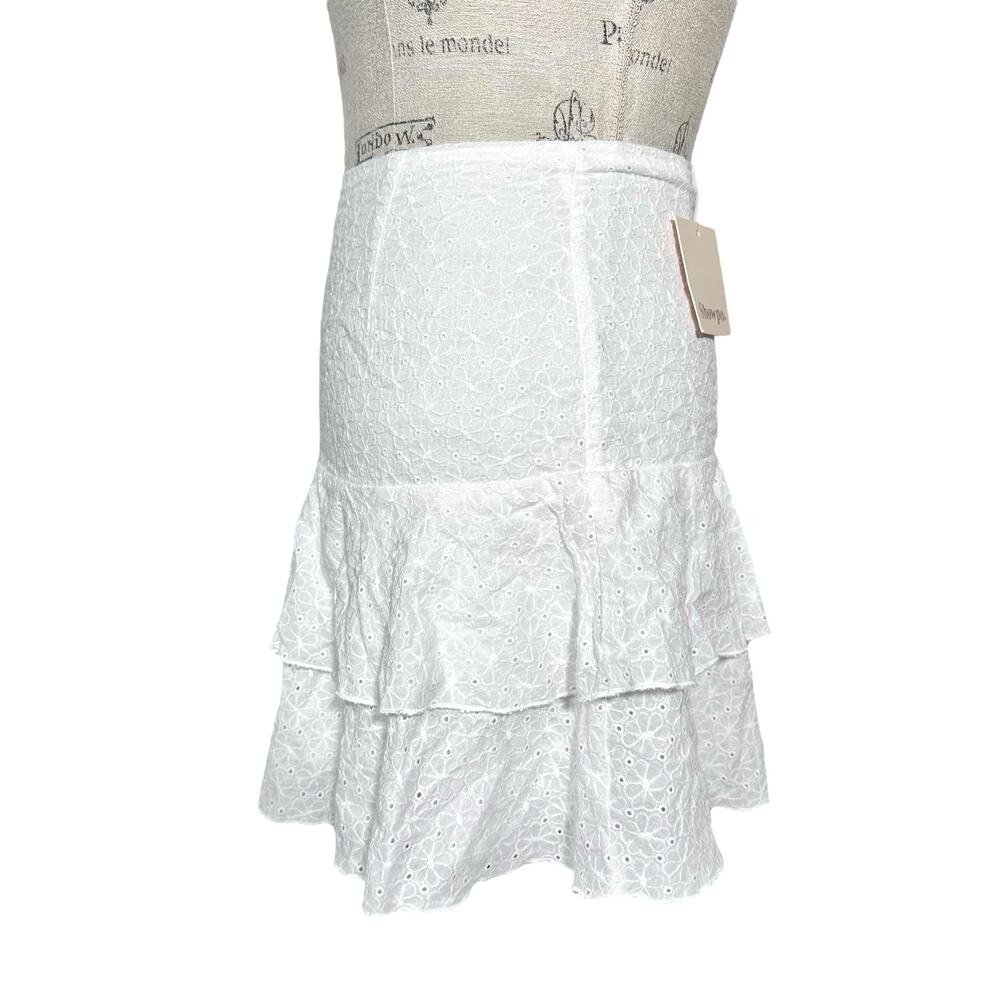 Showpo. | Women | Joselyn White Floral Eyelet Tie Back Matching Set | Size 4 - Picture 6 of 16